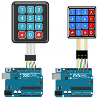 Arduino to 4x4 Matrix Membrane Keypad